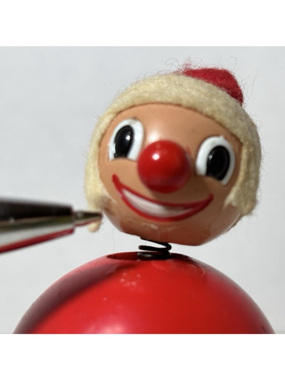 West German Roly Poly Happy Santas 3" Bobble Wobble Christmas Vintage - Picture 3 of 7